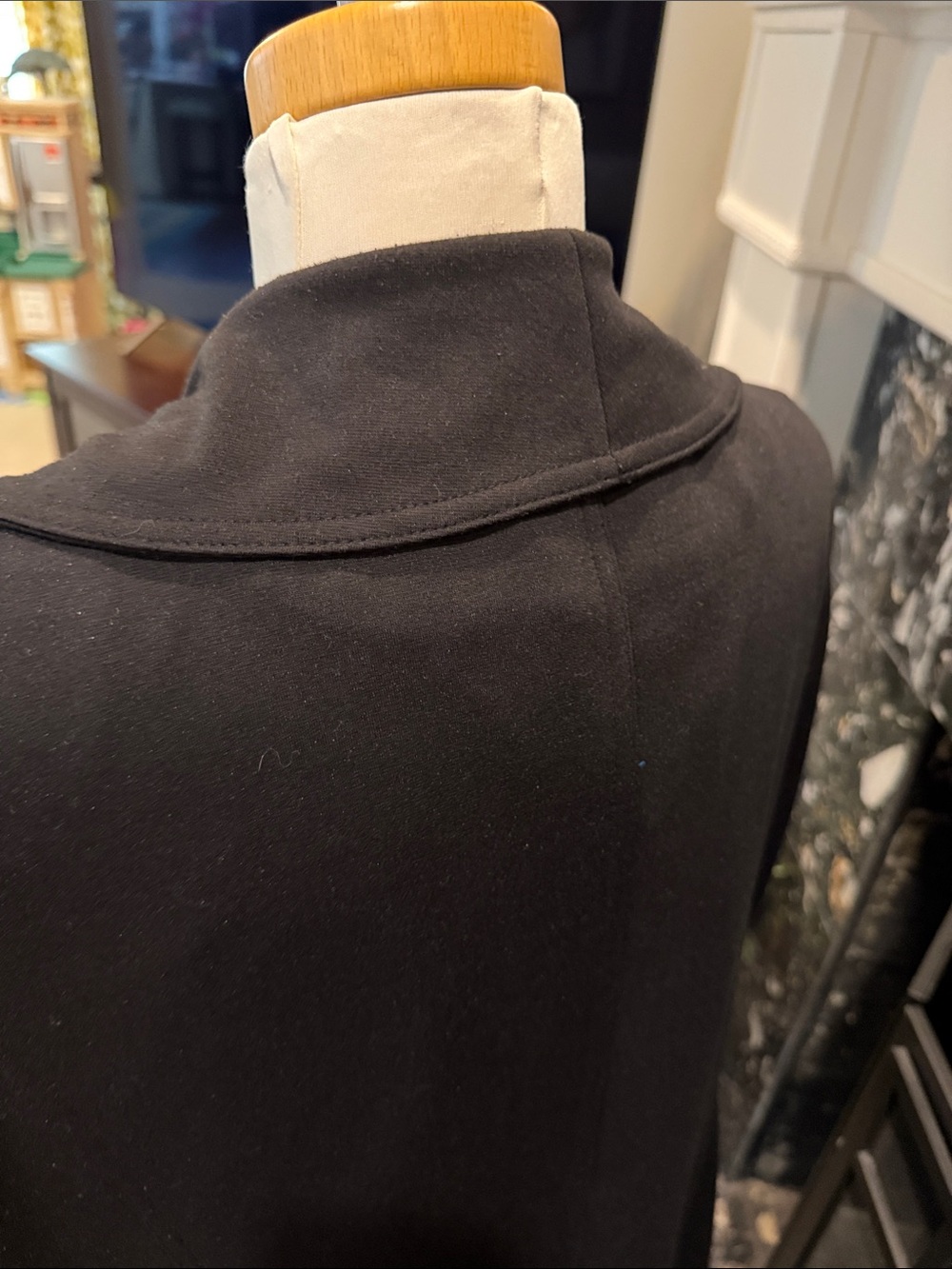 Calvin Klein Black Draped Ruffle Open-Front Jacket - Picture 7 of 8